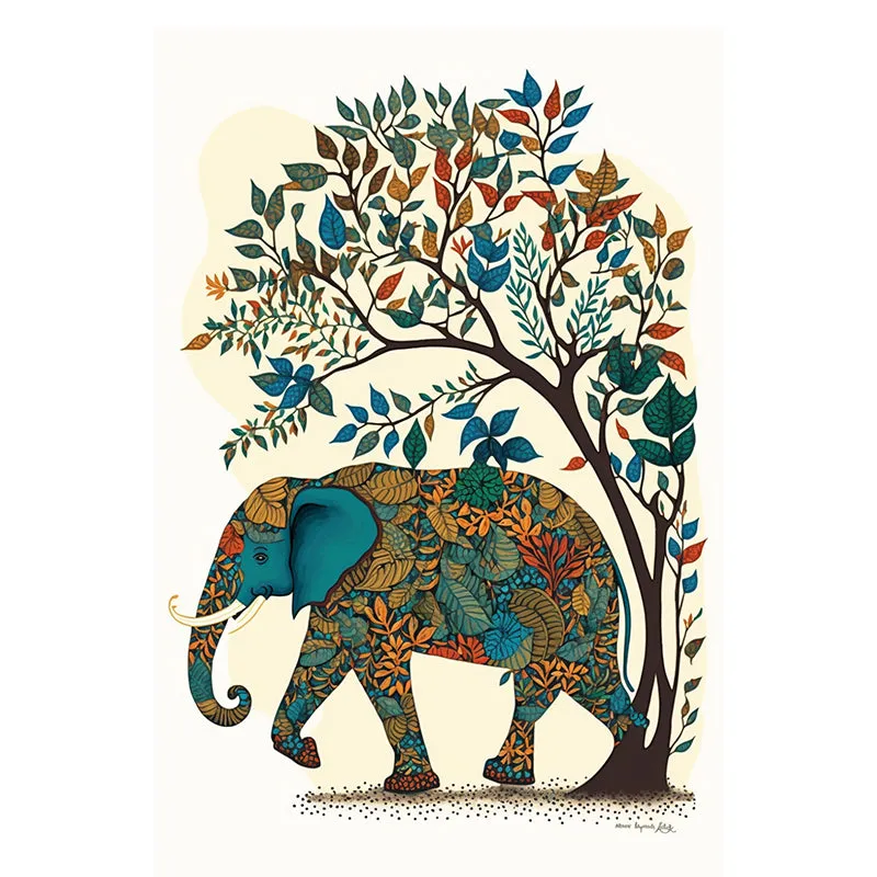 Azure Haathi Wall Art media 4