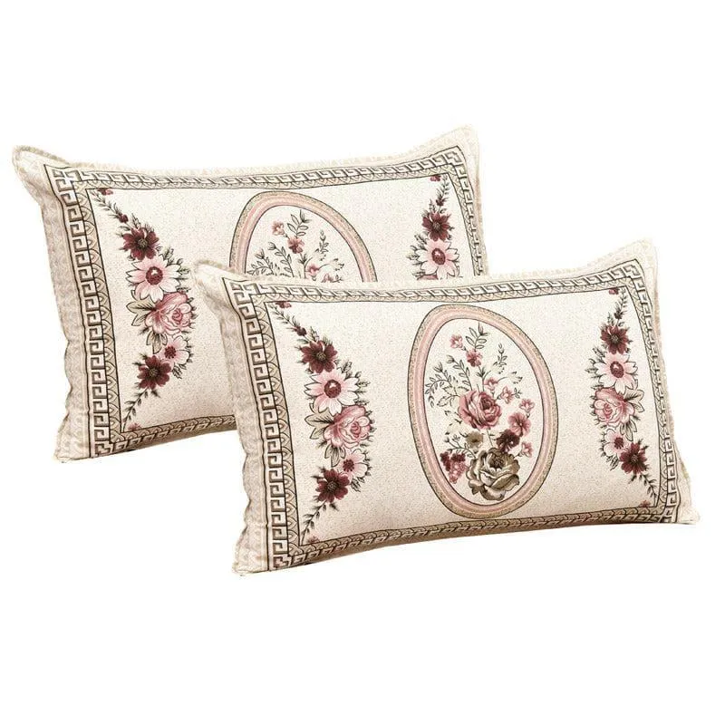 Mridankhi Ethnic Cotton Bedsheet (Pink) - 160 TC media 3