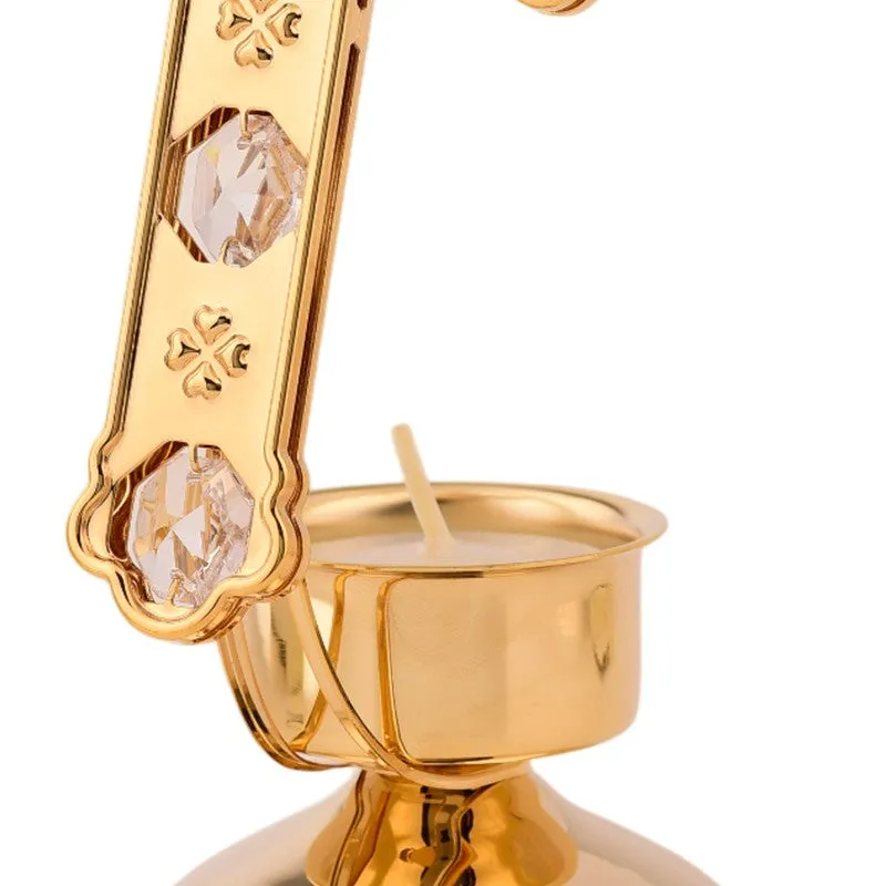 CrossAura 24K Gold Plated Mild Steel Candle Holder media 5