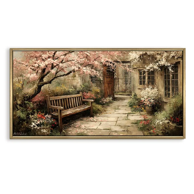 European Blossom Tree Leisure Seat Wall Art media 4