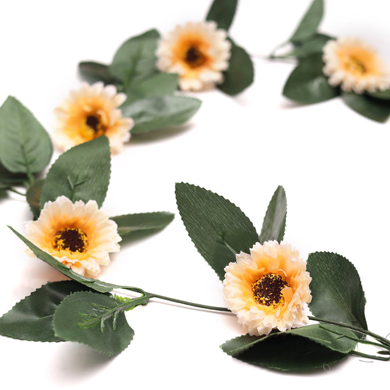 Fiora Artificial Gerbera Creeper (White-Yellow)  Set of Two media 5