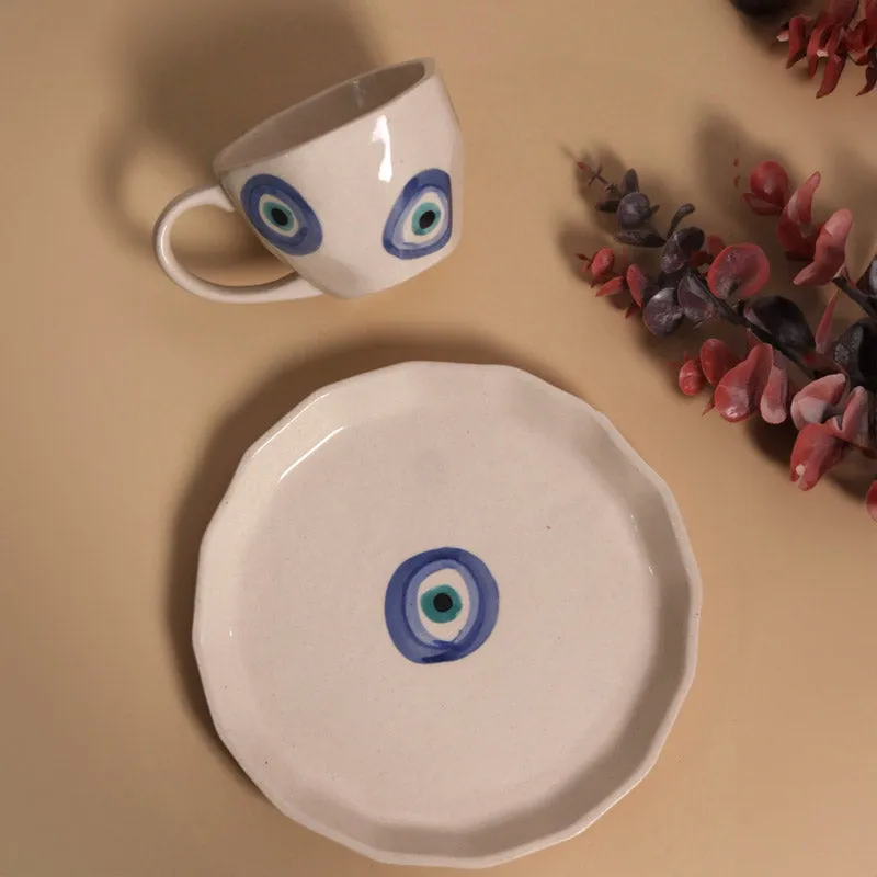 Evil Eye Cup & Snack Plate - Two Piece Set media 1