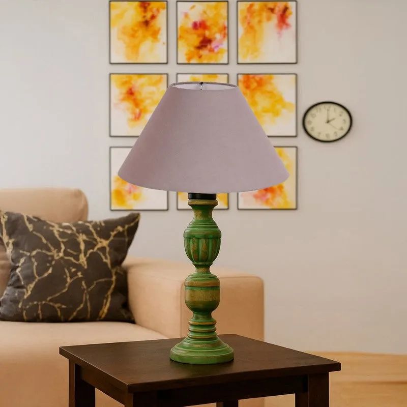 Arvello Liora Wooden Table Lamp - Grey media 4