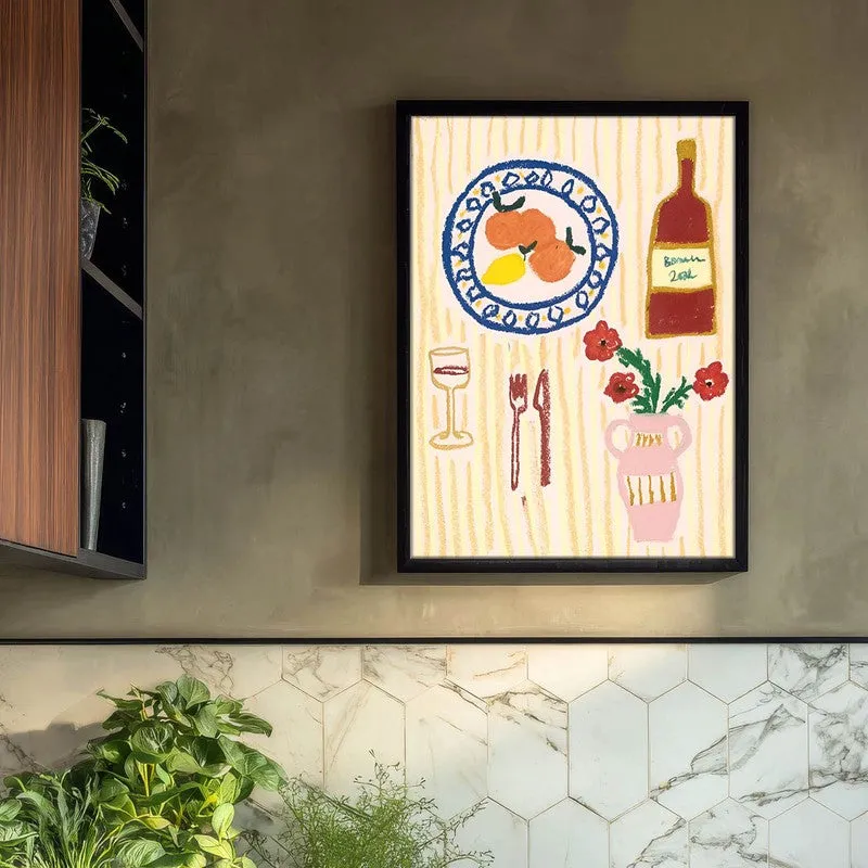 MorningDining Archival Canvas Wall Art - Black media 3