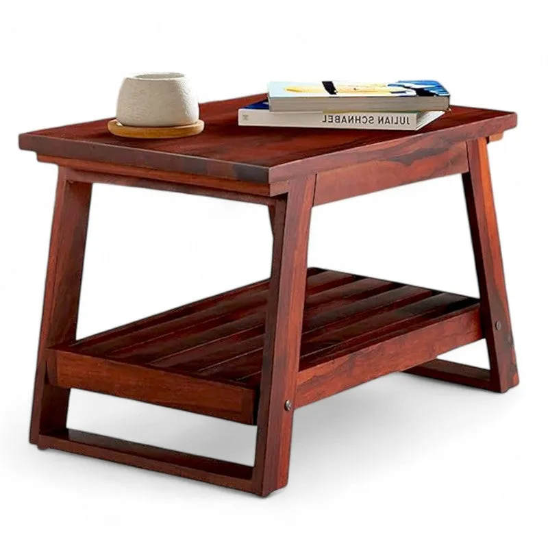 Axeron Sheesham Wooden Center Table - Rich Brown media 6