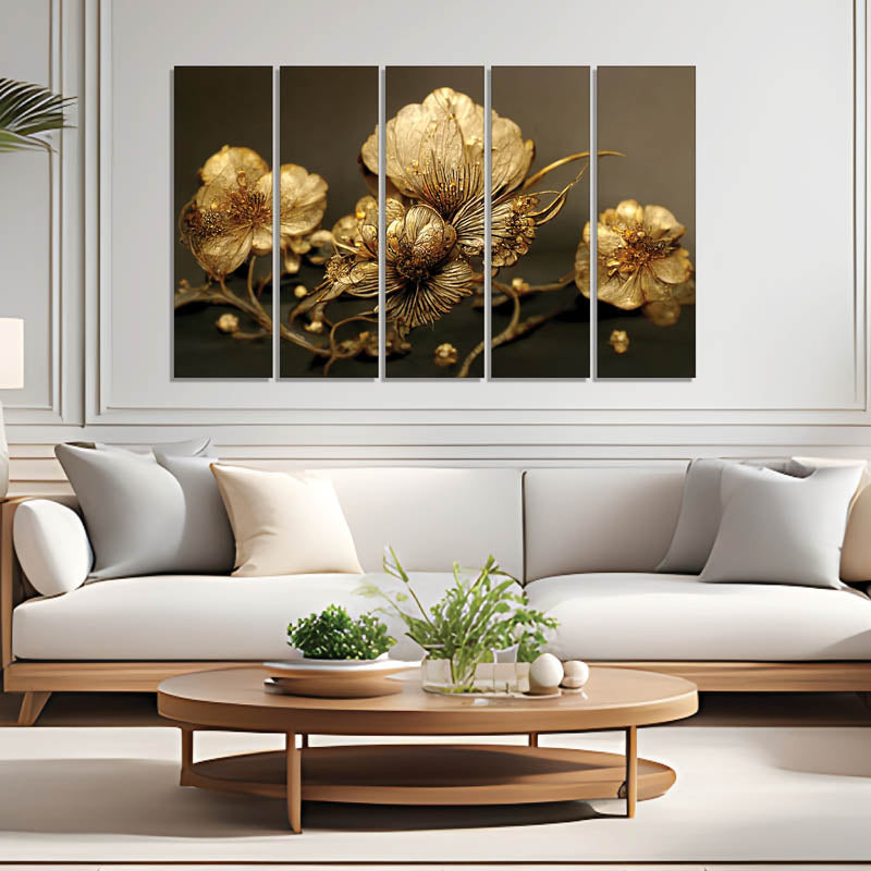 Gloria Glova Wall Painting - Set Of Five