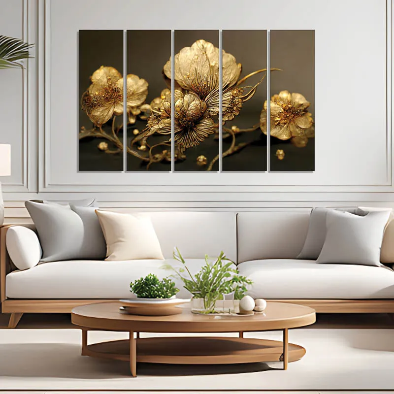 Gloria Glova Wall Painting - Set Of Five media 1