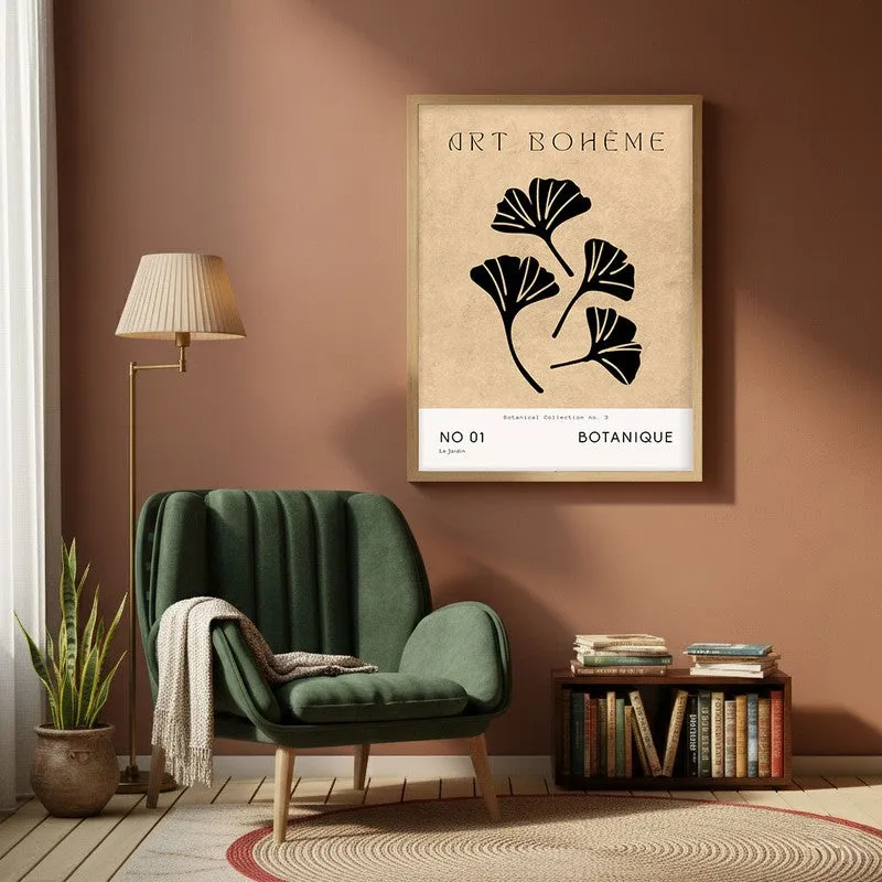 Florent Canvas Wall Painting With Brown Frame media 1