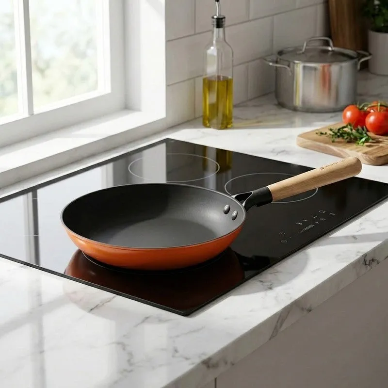 Cumin Co Enamel Cast Iron Frying Pan (Rust) - 1500 mL media 1