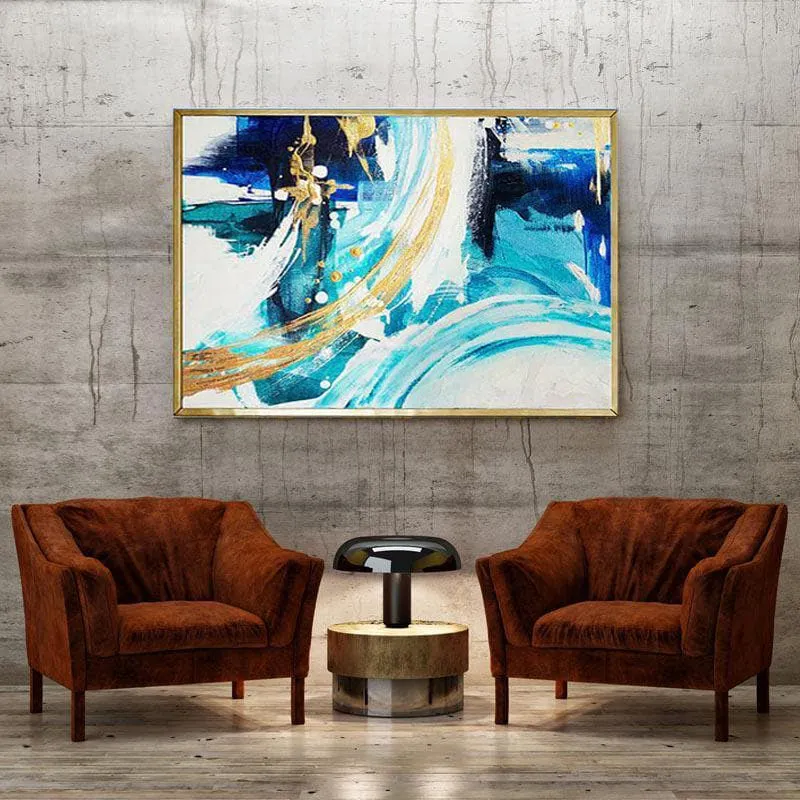 Reverence Canvas Wall Painting - Gold Frame media 4