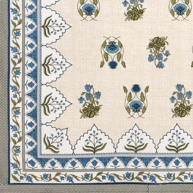 Mustafa Printed Cotton Bedsheet (Beige) - 240 TC media 6
