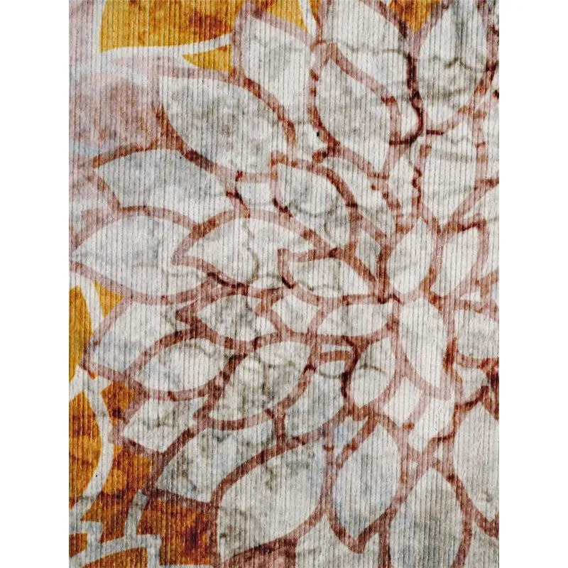 Enaya Floral Polyester Carpet - Gold media 6