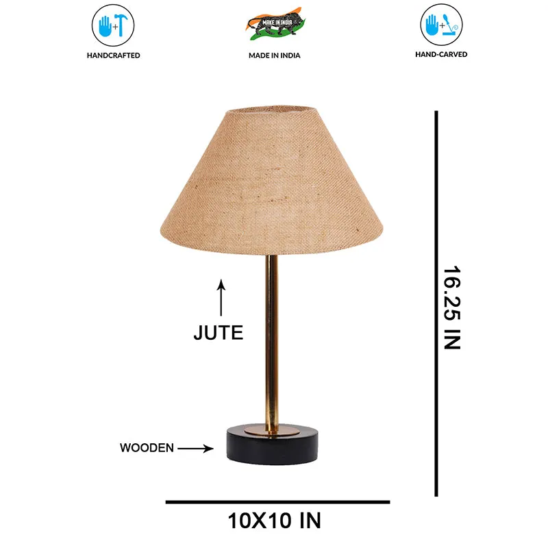 Sienna II Rodin Wooden Table Lamp - Beige,Gold,Black media 7