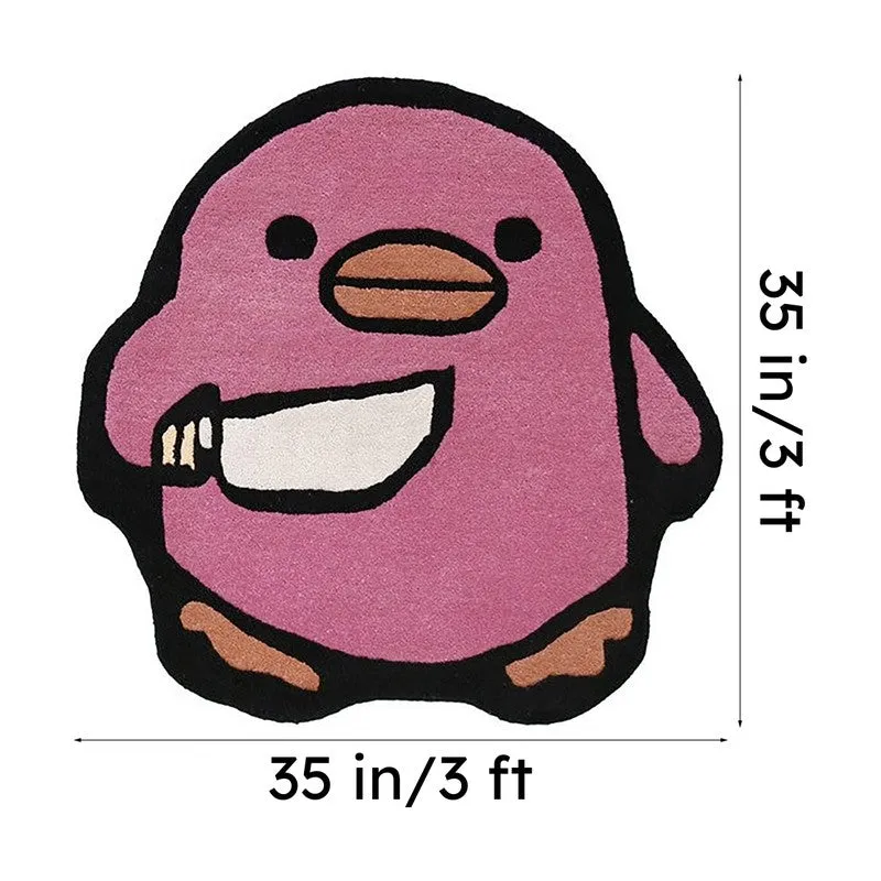 Chubby Wool Carpet - Pink,White media 6