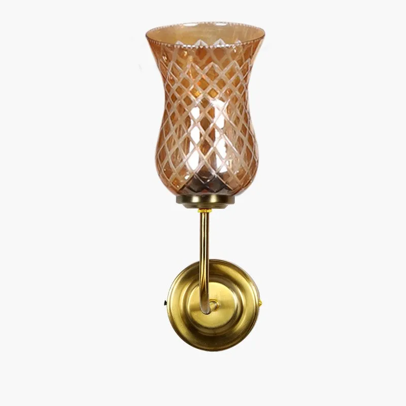 Honey Glow Arched Base Glass Wall Lamp media 6