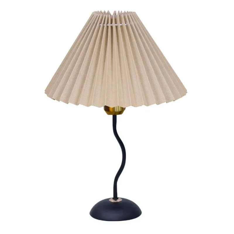 WoodAura Rustic Wooden Metal Table Lamp - Brown media 3
