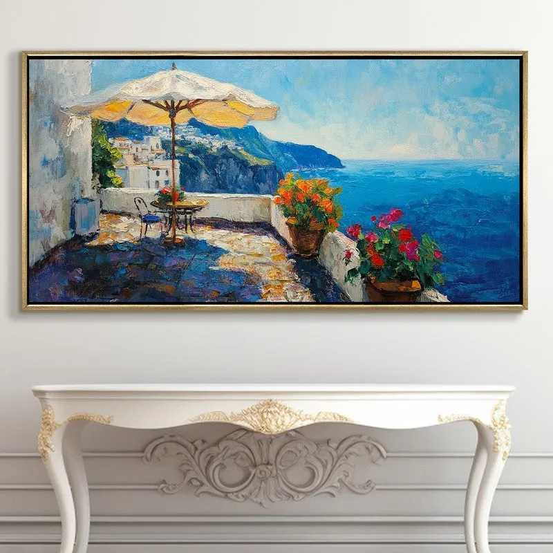 Seaward Ease Canvas Wall Painting With Frame media 5