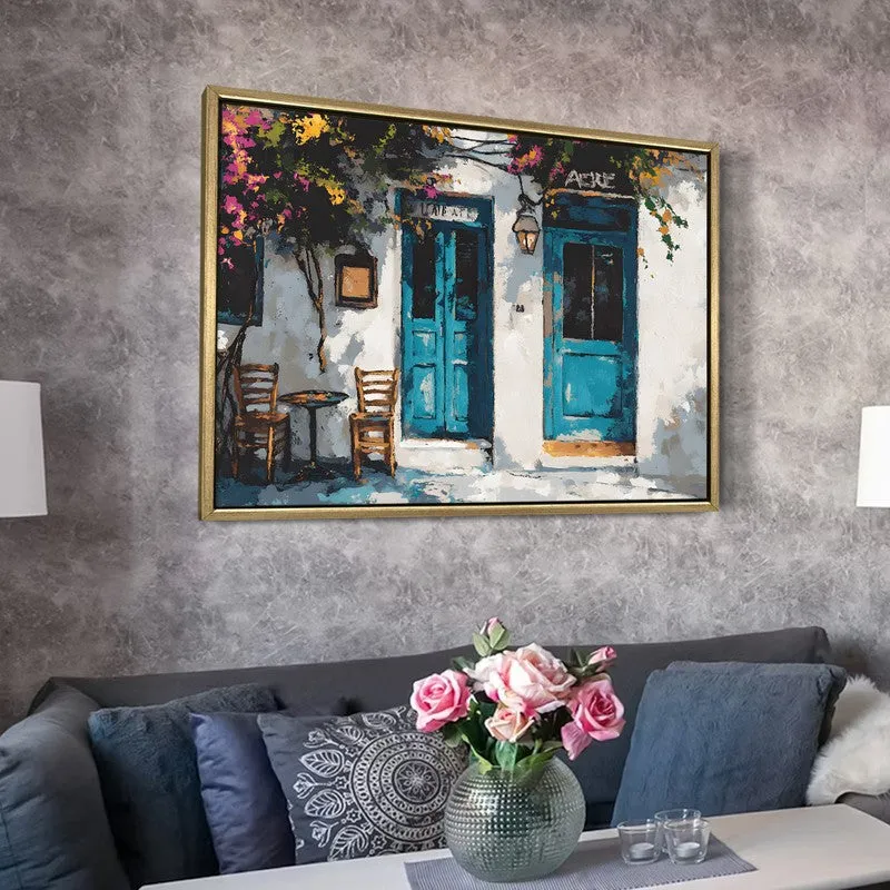 Facade Canvas Wall Painting With Frame media 6