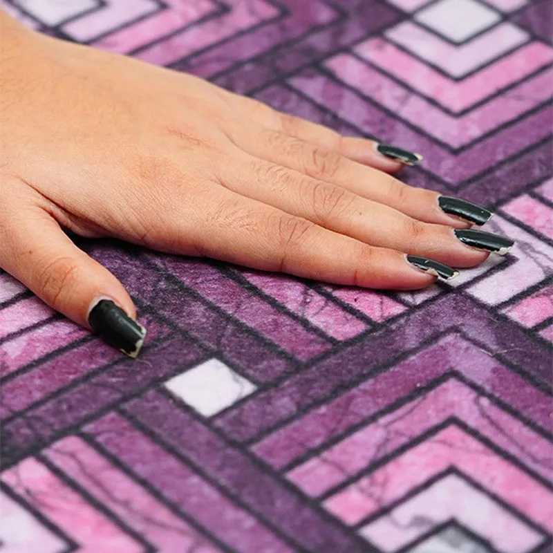 ContourLines Polyester Kitchen Floor Mats (Purple) - Set of Two media 8
