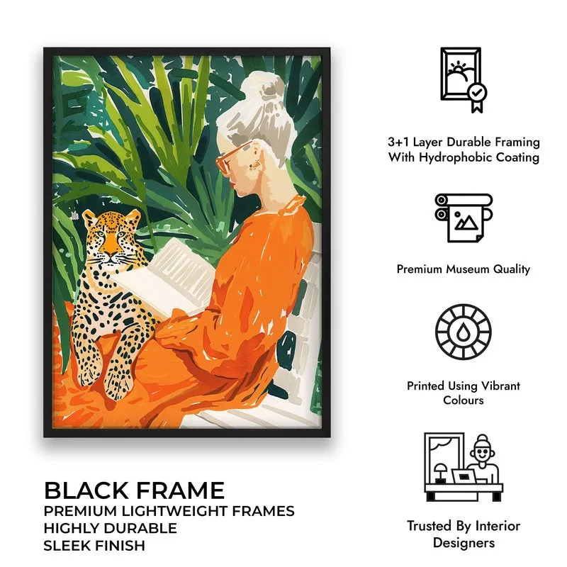 Prowl Poetry Canvas Wall Painting - Black Frame media 9