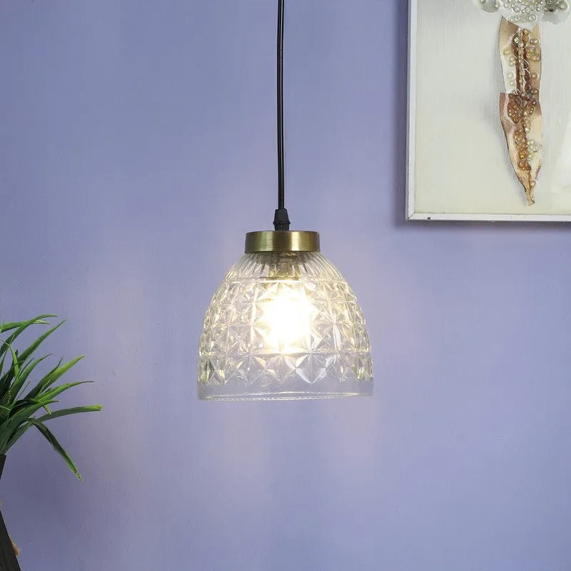 Crestelle Pendant Glass Ceiling Lamp media 1