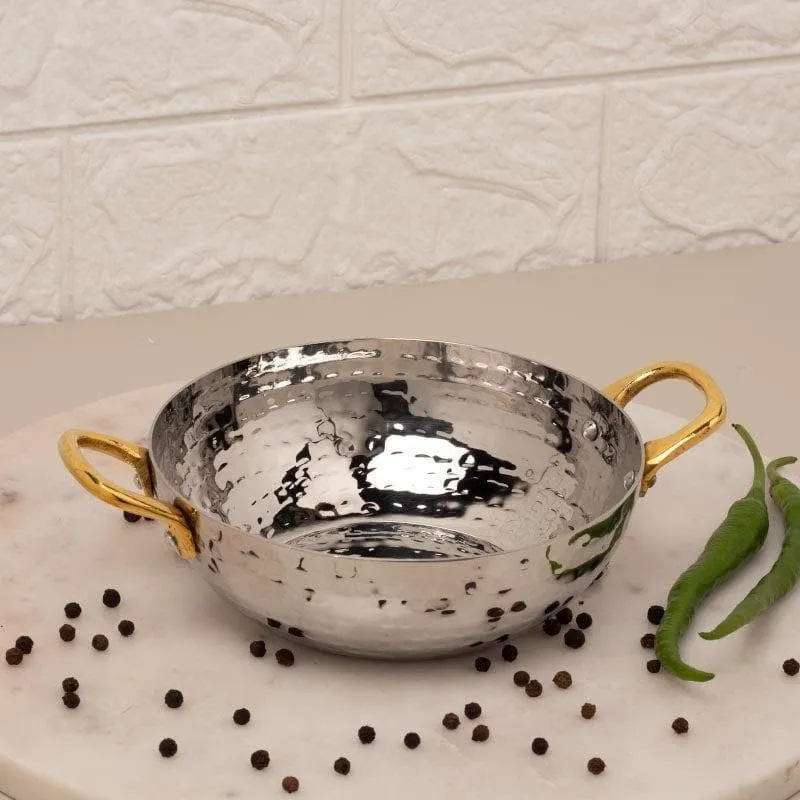 Vintage Allure Hammered Kadhai Serving Pot - 500 ML media 3
