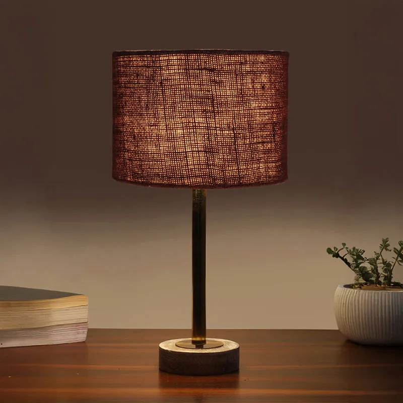Sienna I Rodin Wooden Table Lamp - Brown,Gold,White media 1