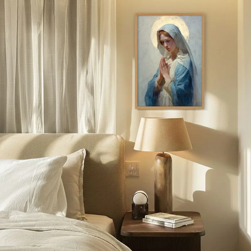Divine Calm Archival Paper Wall Painting With Brown Frame media 4
