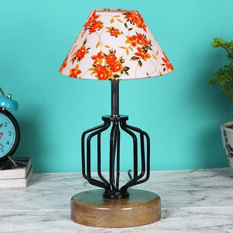 Floral Cosmo Fabric Table Lamp - Multicolor media 3