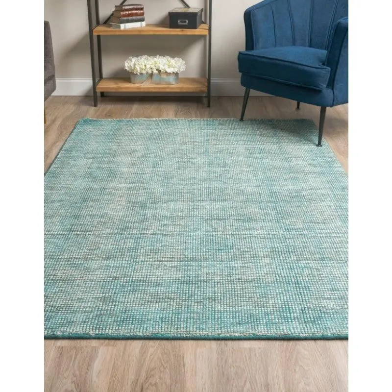 Thread Tale Hand Woven Wool Rug - Blue & Brown media 3