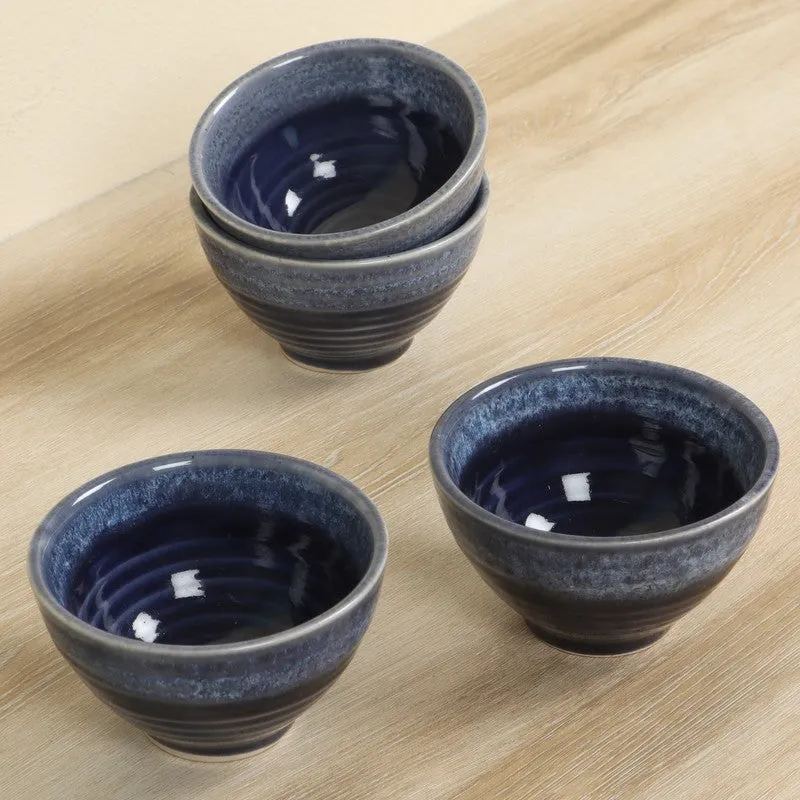 Vivre Snack Bowls (Blue,200 mL Each) - Set Of Four media 4