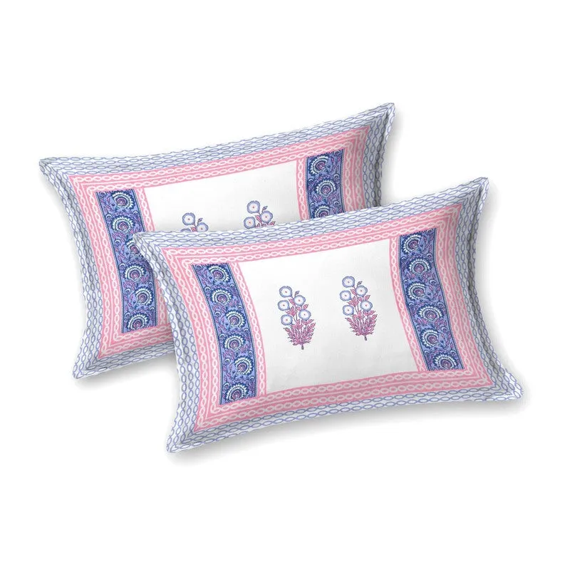 Nestva Cotton Bedsheet (White,Purple,Pink) - 240 TC media 4