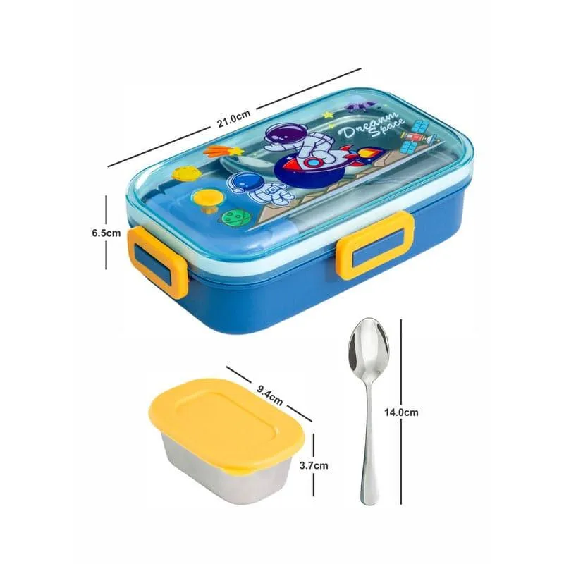 Space Craft Kids Lunch Box With Container & Spoon - 700 ML media 4