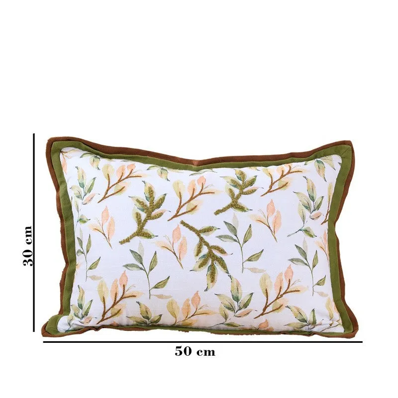 Leafy Shades Cotton Cushion media 5