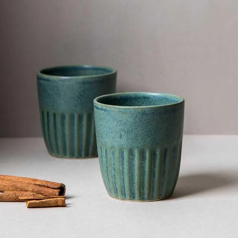 Artisan Earth Kulhad (Green) - Set Of Two media 1