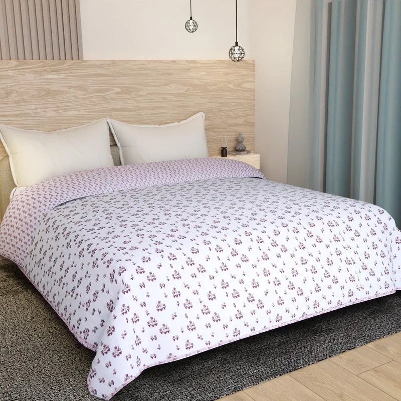 Mini Petals Printed Cotton Dohar (Maroon,White) - 120 GSM media 3