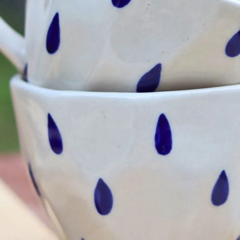 Raindrops Ceramic Tea Cup (230 mL) media 5