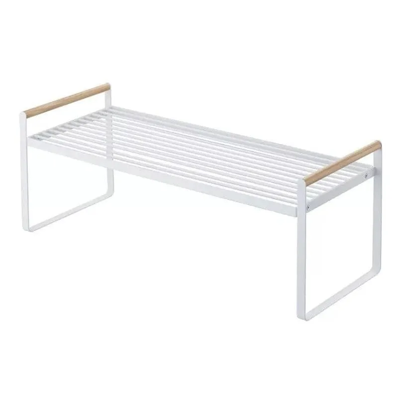 White Kitchen Countertop Riser Table - Space-Saving Organizer media 4