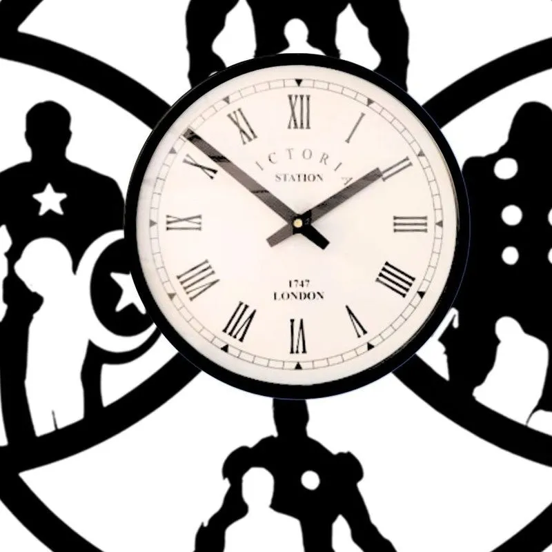 Superheroes Steel Analog Wall Clock media 5