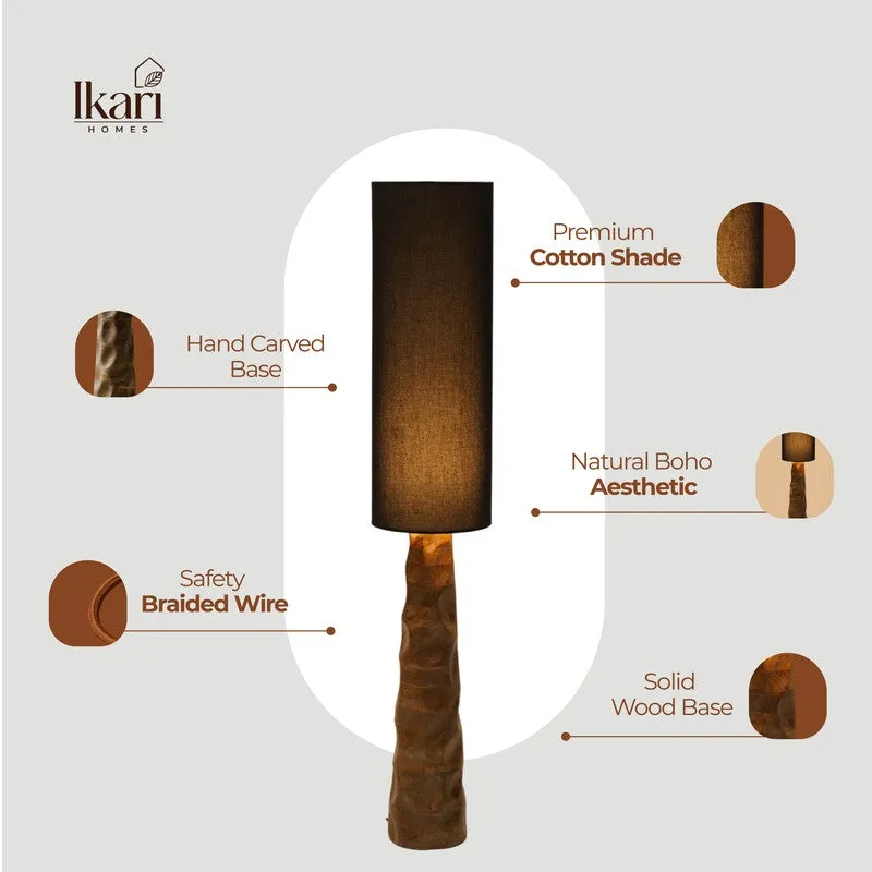 Tall Black Mango Wood Floor Lamp media 8