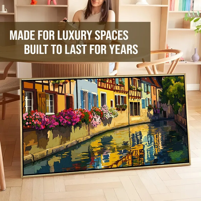 Aquarelle Canal Canvas Wall Painting With Frame media 7