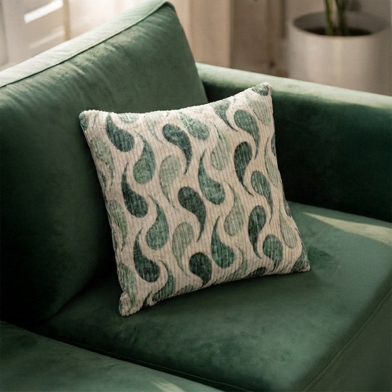 FloralDreamline Cushion Cover - Green