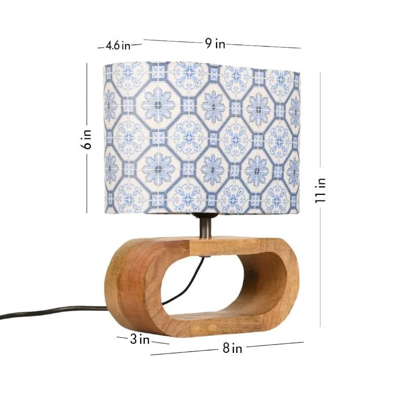 Ethinic Mirza Fabric Table Lamp - Brown,Blue media 5