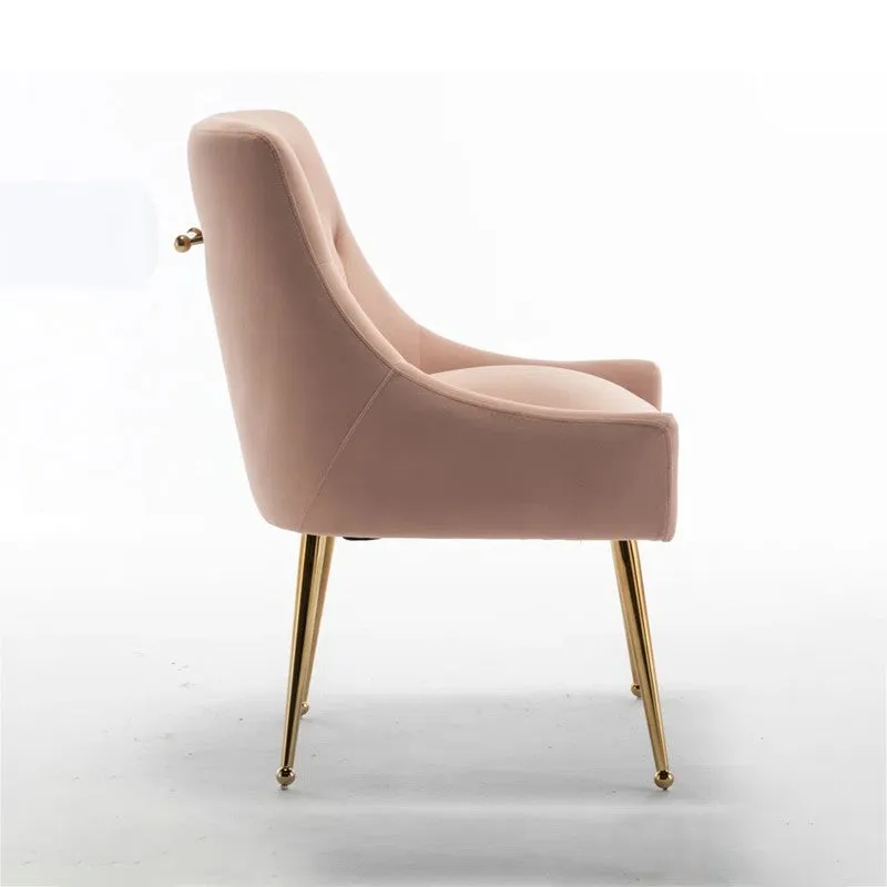 Solmira Neem Wood Accent Chair - Pink media 5