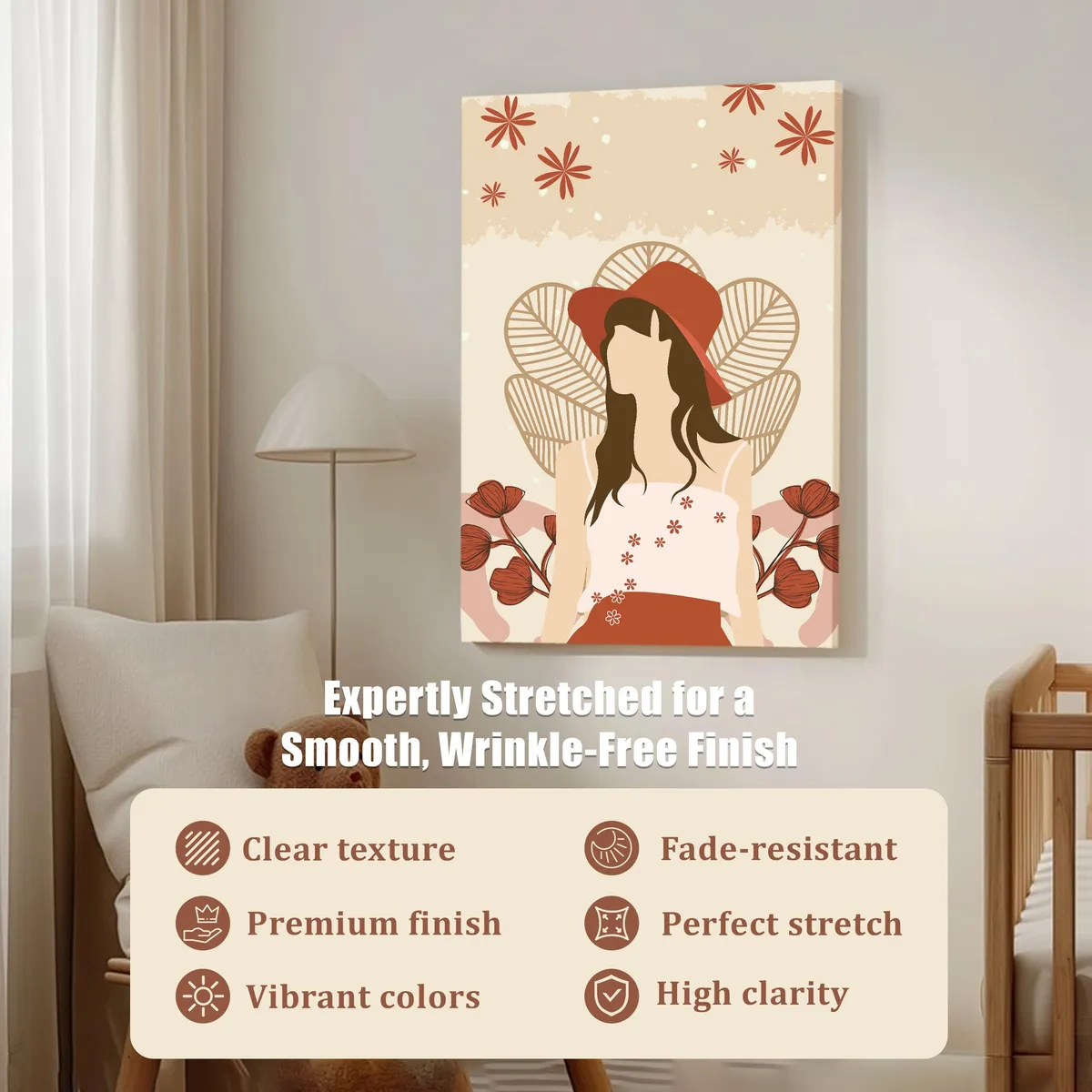 Pastel Prairie Cotton Canvas Wall Painting media 5