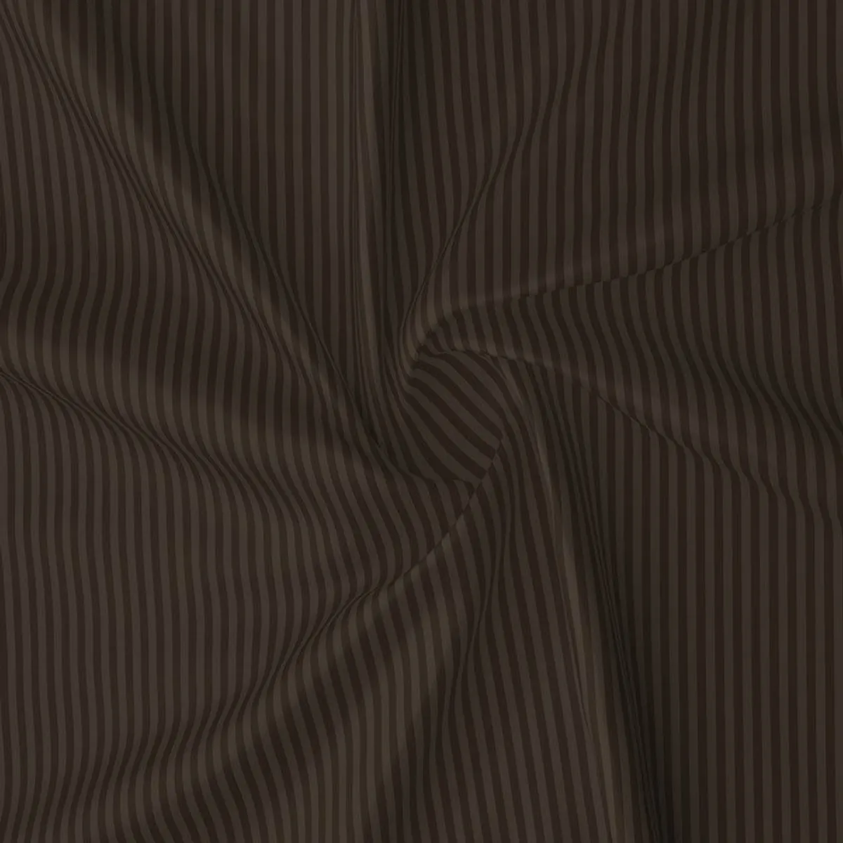 Close-up view of the brown self-design stripe pattern on the bedsheet