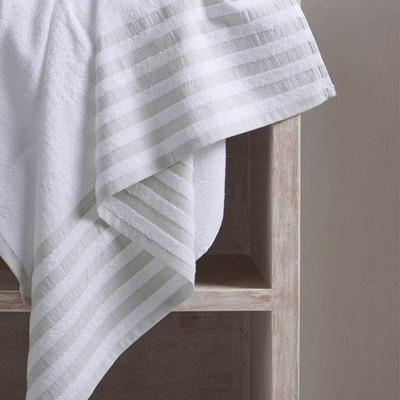 Stevo Stripe Terry Cotton Bath Towel media 4