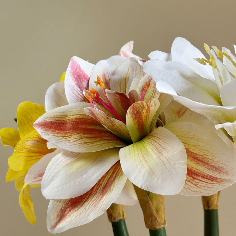 Amaryllis Artificial Floral Stems without Vase - Set of Five media 10