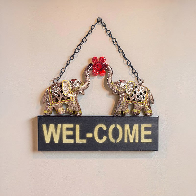 Elephant Welcome Iron Wall Accent media 6