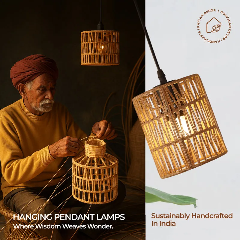 LumeRay HandWoven Rattan Ceiling Lamp media 5